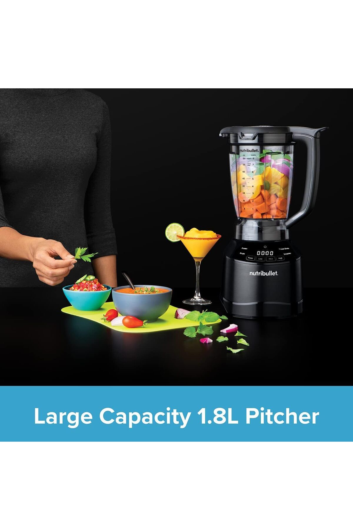 Nutribullet-Smart Touch Hot and Cold Food and Smoothie Pitcher Blender Combo - 1500W, 1.8 Liters Capacity 6