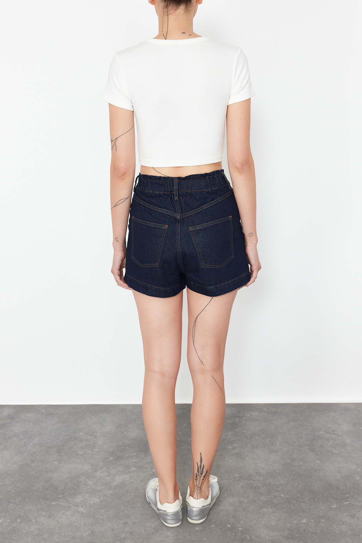 Trendyolmilla  Lacivert Denim Şort & Bermuda TEDSS24SR00026 - Görsel 3