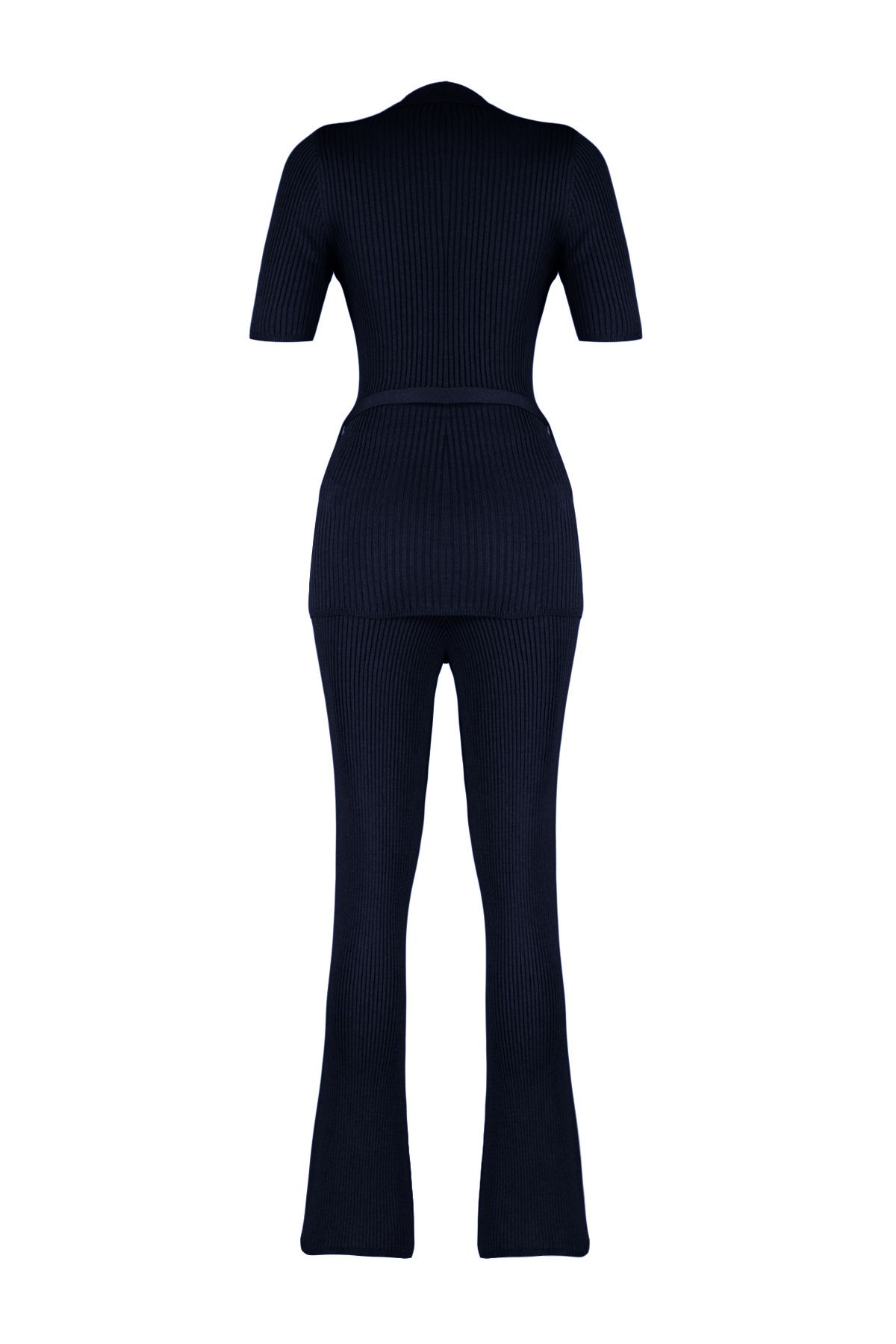 Trendyol Collection-Navy Blue Knitwear Bottom-Top Suit Twoss24Au00117 9