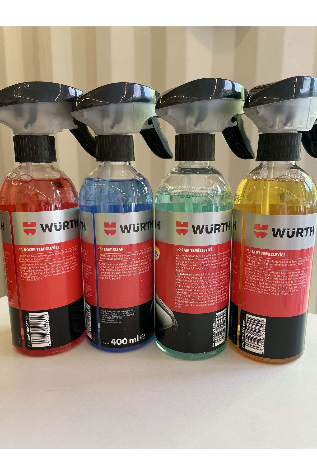 Würth WÜRTH TEMİZLİK SETİ (CANT, JANT, BÖCEK, EASY CLEAN TEMİZLEYİCİ ...