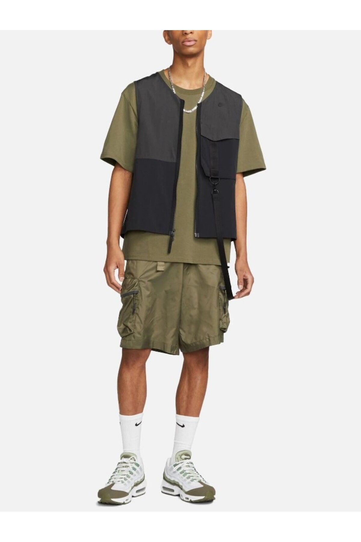 Nike Sportswear Tech Pack Green Cotton T Shirt Trendyol