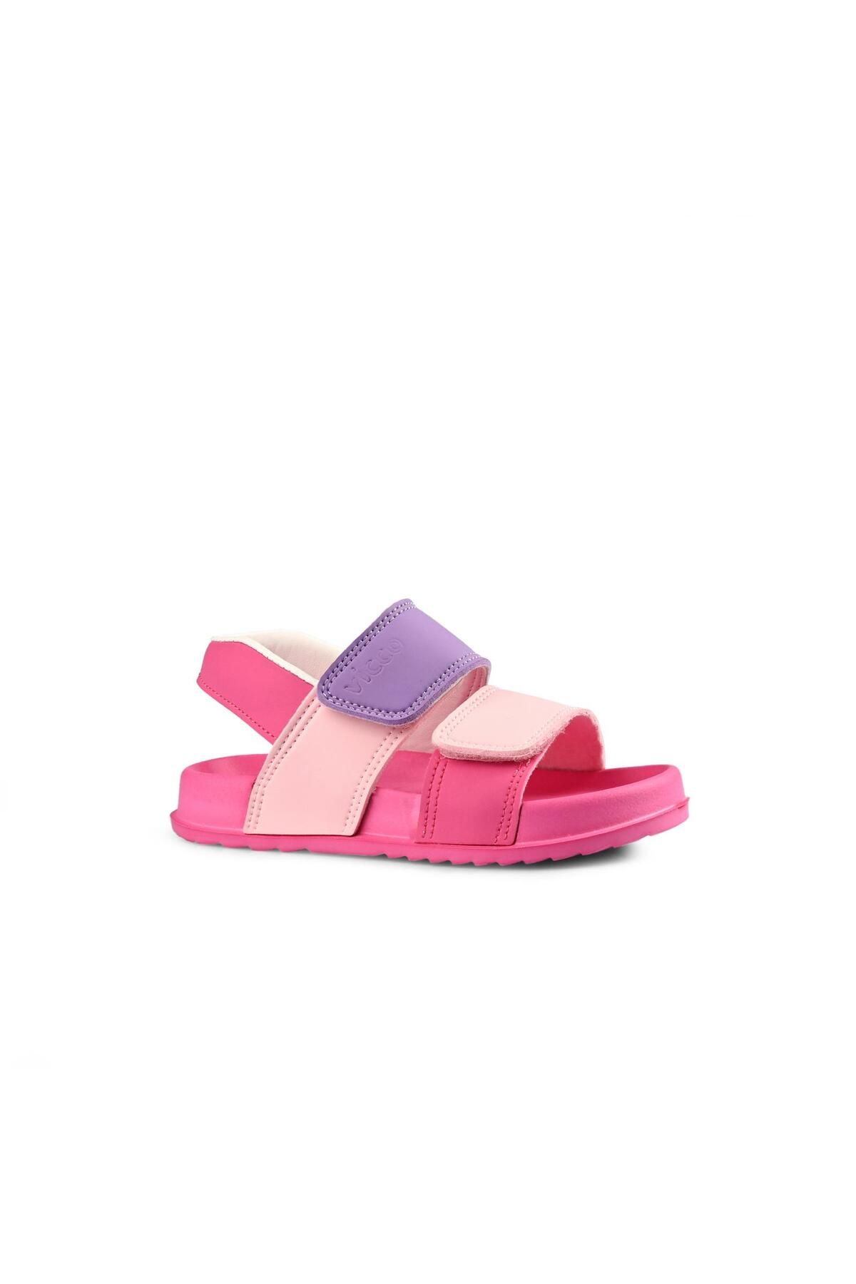 صندل صورتی دخترانه و بچگانه دختر آناتومیک سبک Krixi Sandal Vicco