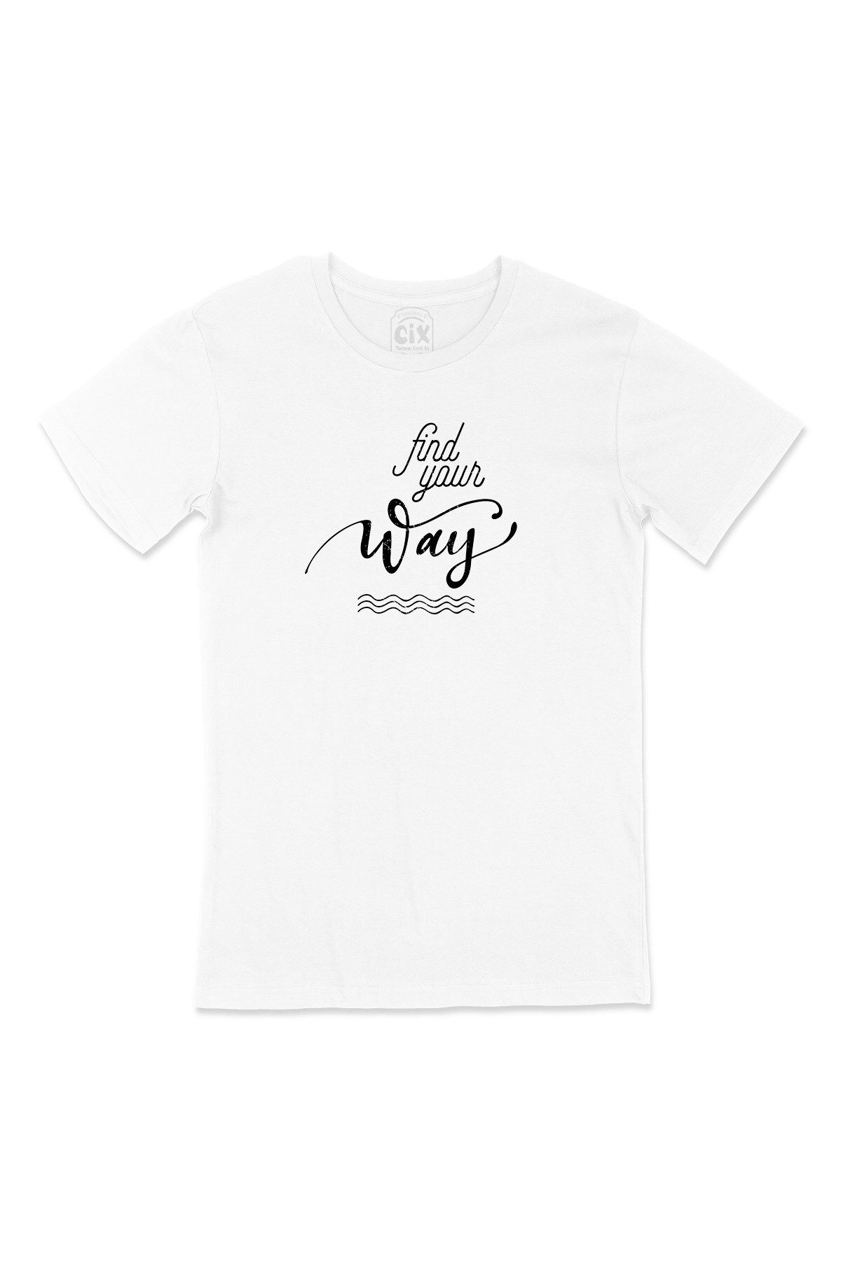 Cix-Find Your Own Way Motivation White T-Shirt with Pocket Logo Design 1