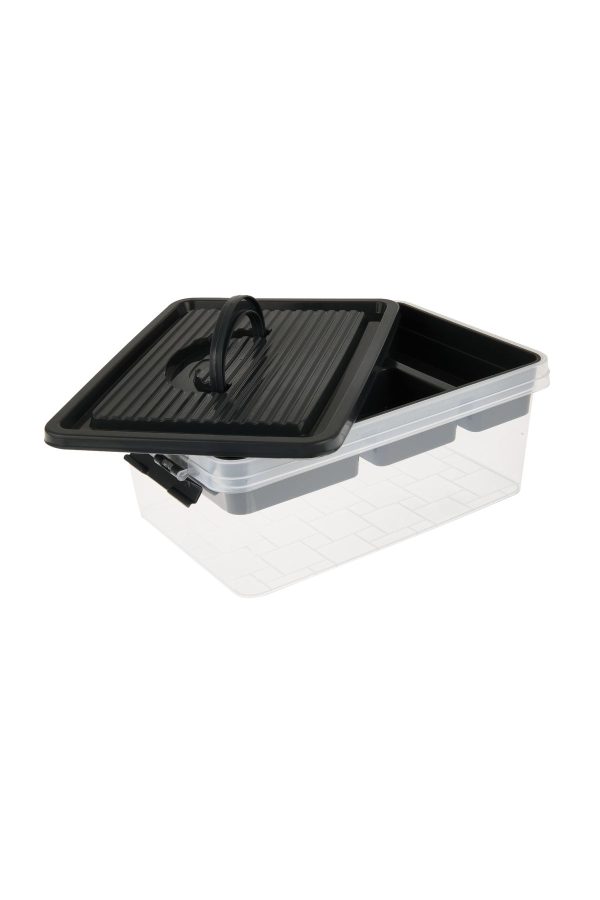 Decobella-Anthracite/transparent 21x31x12 cm Multi-purpose Organizer Box 3
