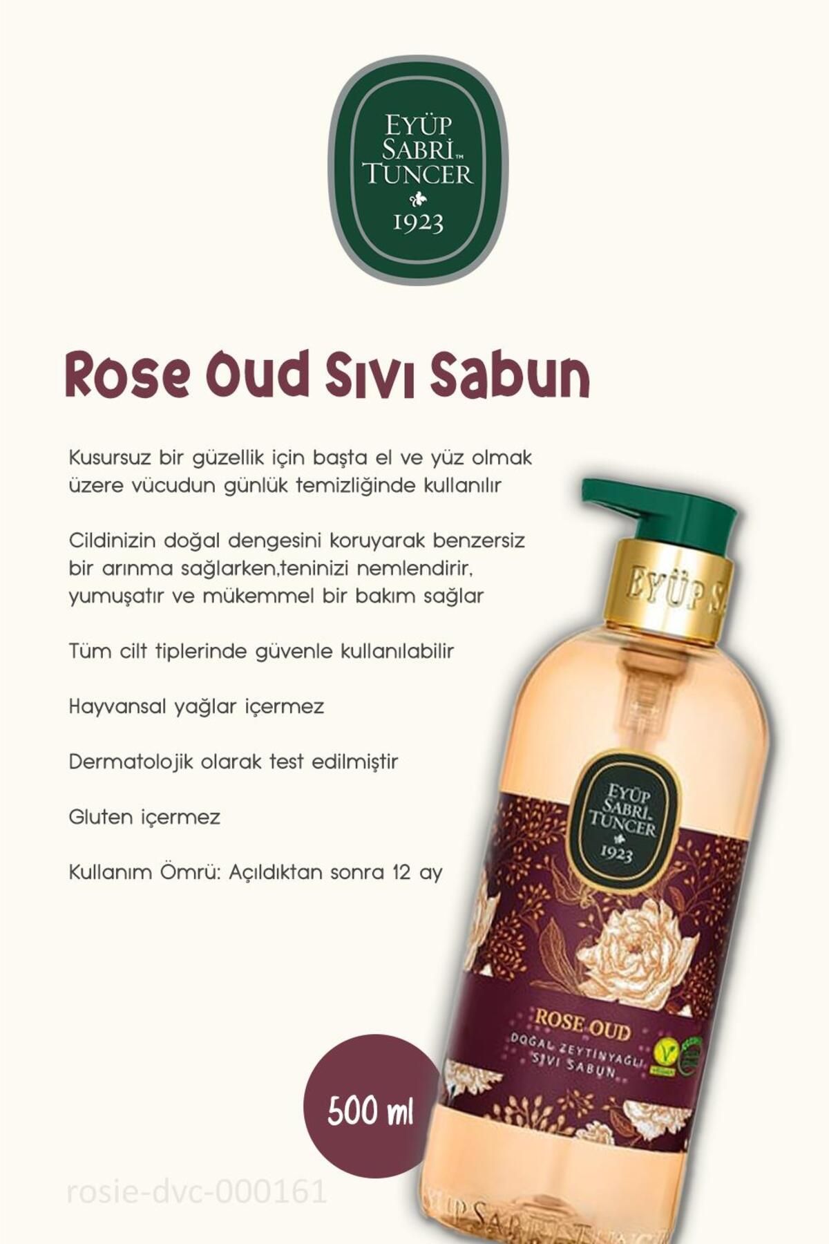 صابون مایع روغن زیتون رز عود 3 عدد ایوپ صبری تونسر 500 میلی لیتر و پنبه رزی Eyüp Sabri Tuncer