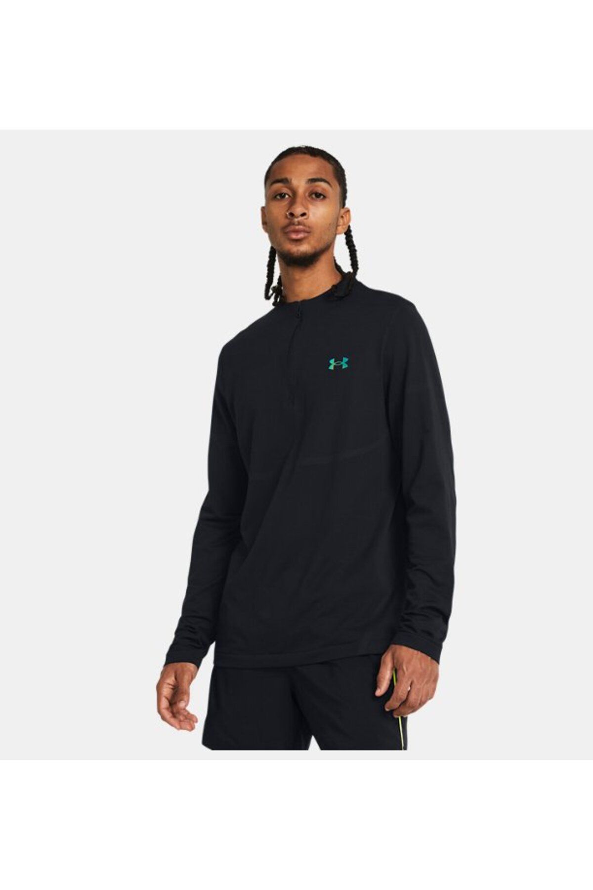 تی شرت ورزشی مشکی مردانه UA ناپدید می شود نخبگان یکپارچه ¼ زیپ شده برتر 001 Under Armour
