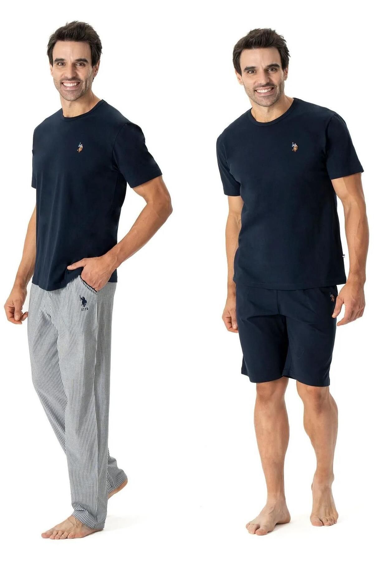 BASE. پولو اسن. ست لباس خواب 3 تکه راه راه 18807 U.S. Polo Assn.