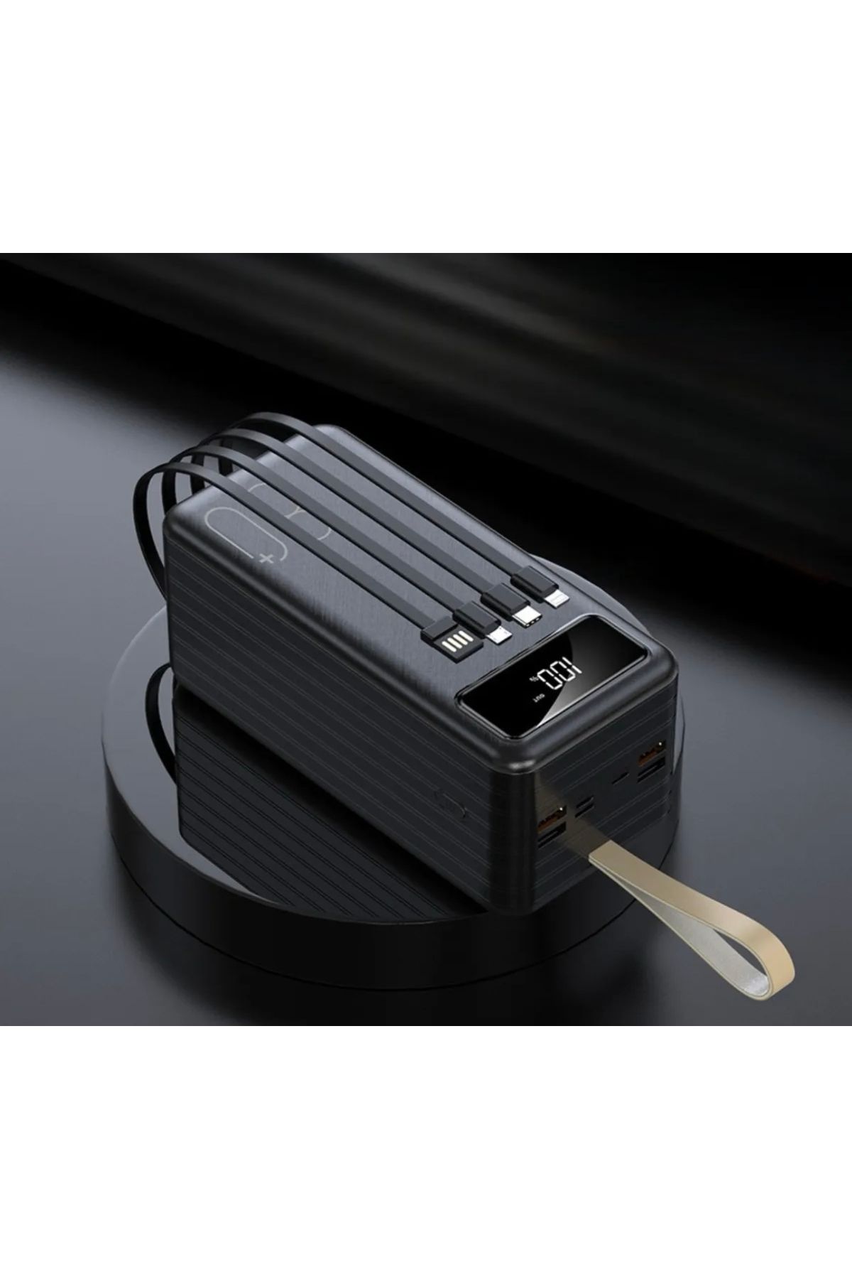 80.000 mAH LCD Göstergeli Kamp Işıklı Kablolu Powerbank