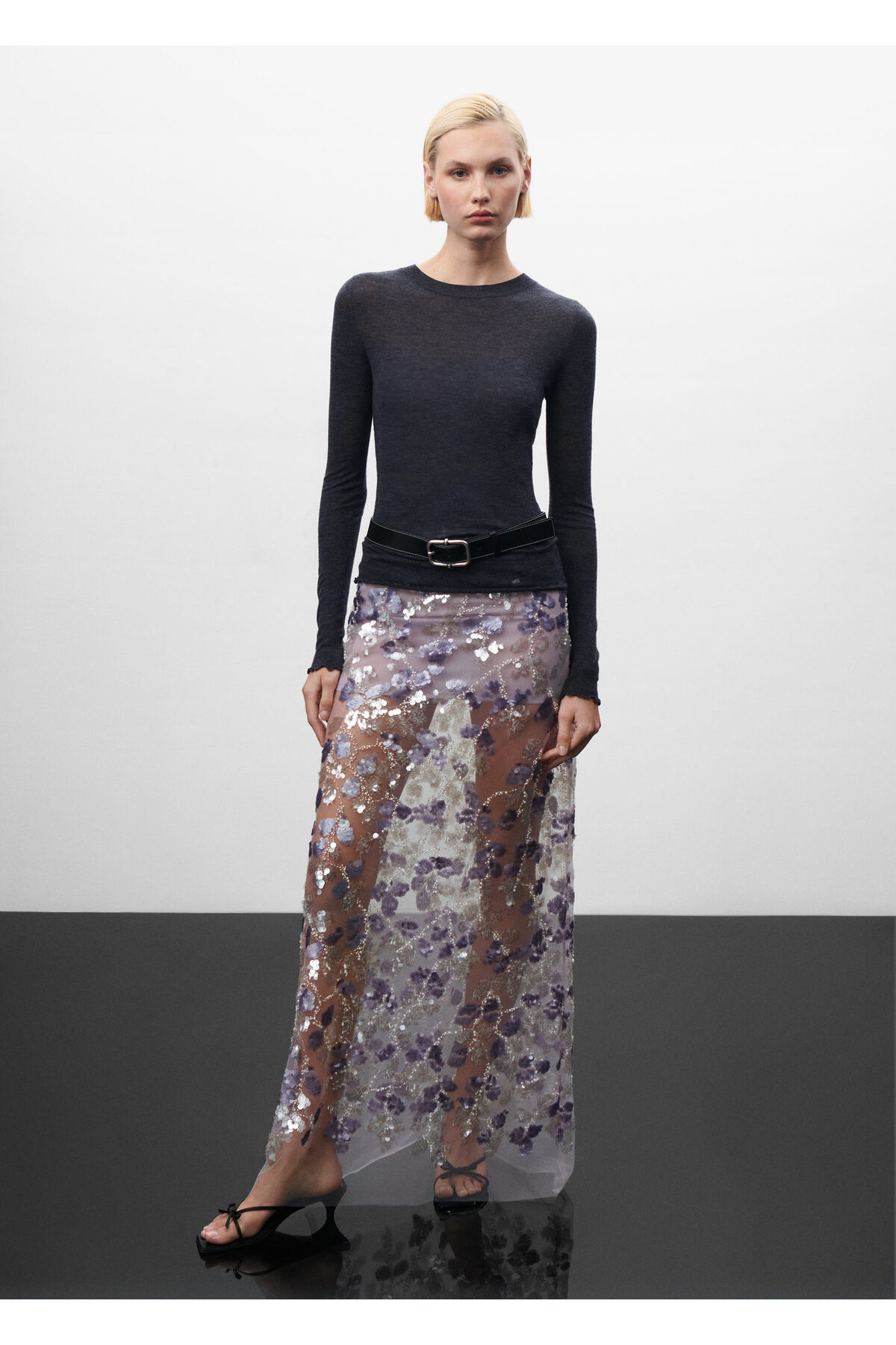 بافت و پلیور زنانه رنگارنگ منگوMANGO | 57029113 اورجینال - تصویر 7