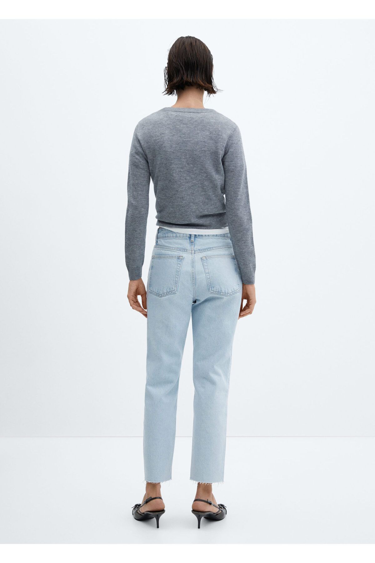 MANGO-Light Denim Women's Trousers57051167 11