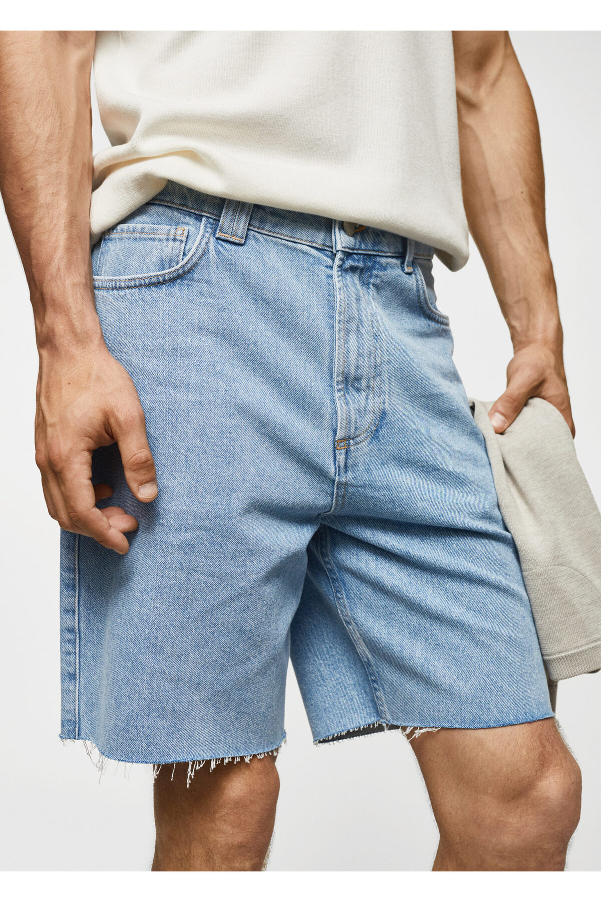 شلوار مردانه نارنجی منگوMANGO Man | 57074400 اورجینال - تصویر 5