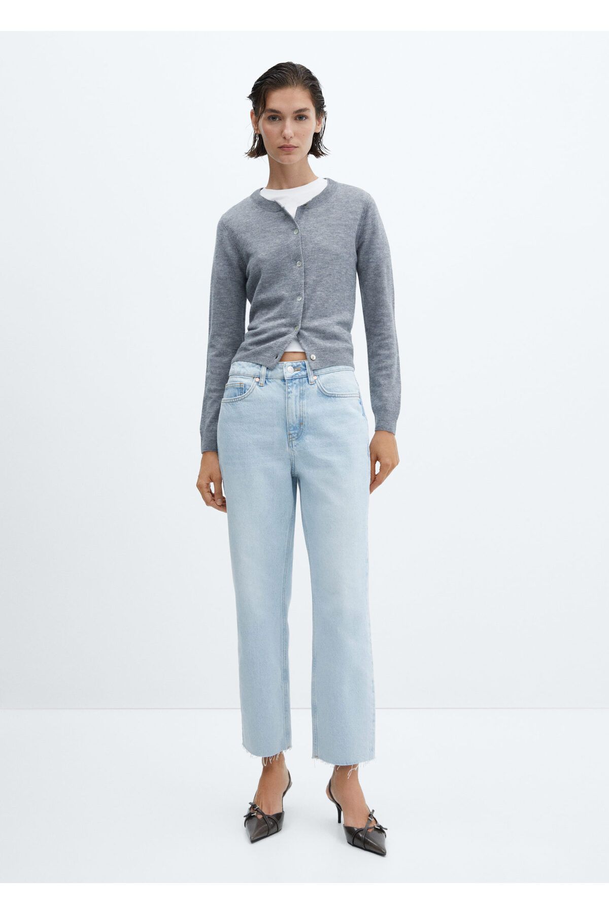 MANGO-Light Denim Women's Trousers57051167 1