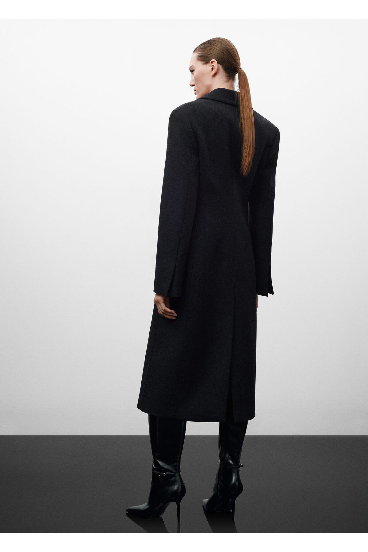 MANGO-Gray Women's Coat57079115 9