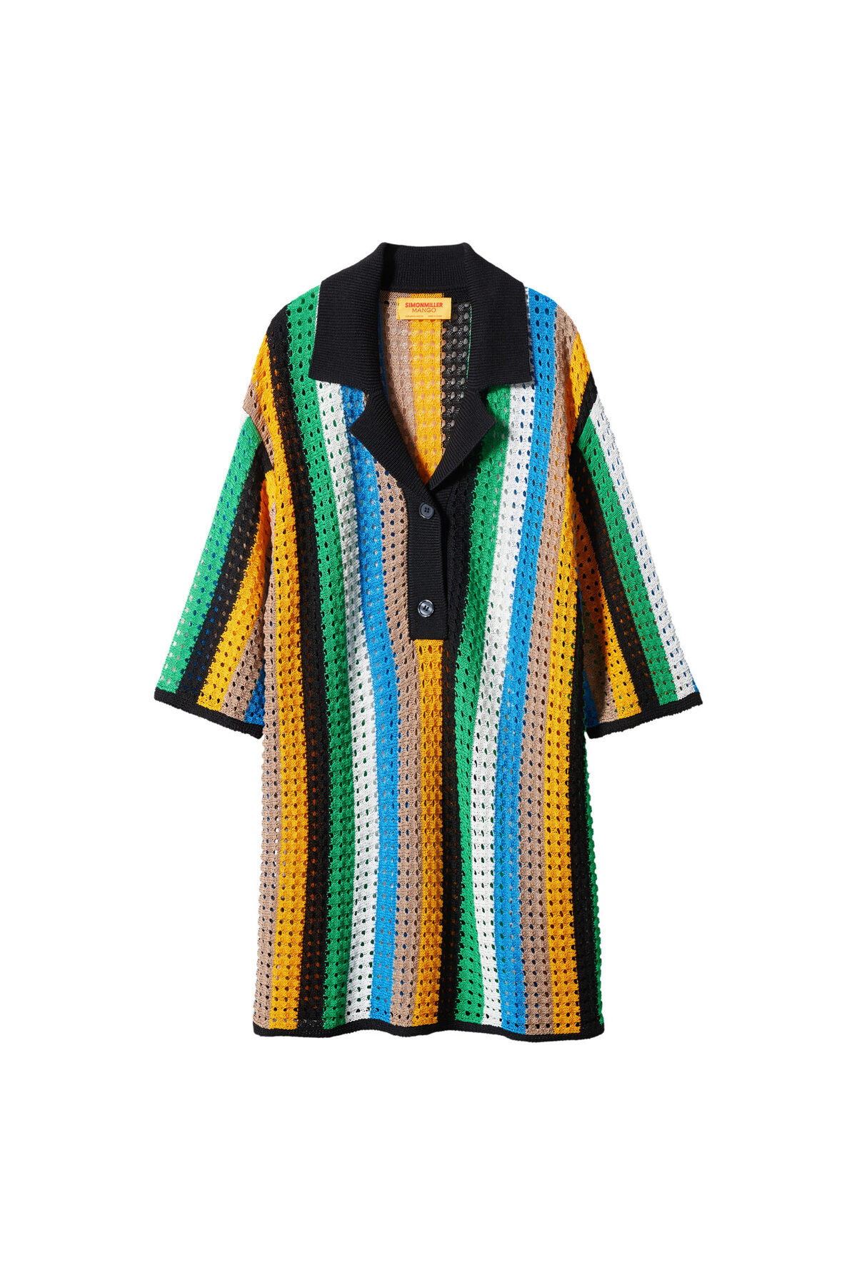 بافت و پلیور زنانه رنگارنگ منگوMANGO | 57010379_1 اورجینال - تصویر 4