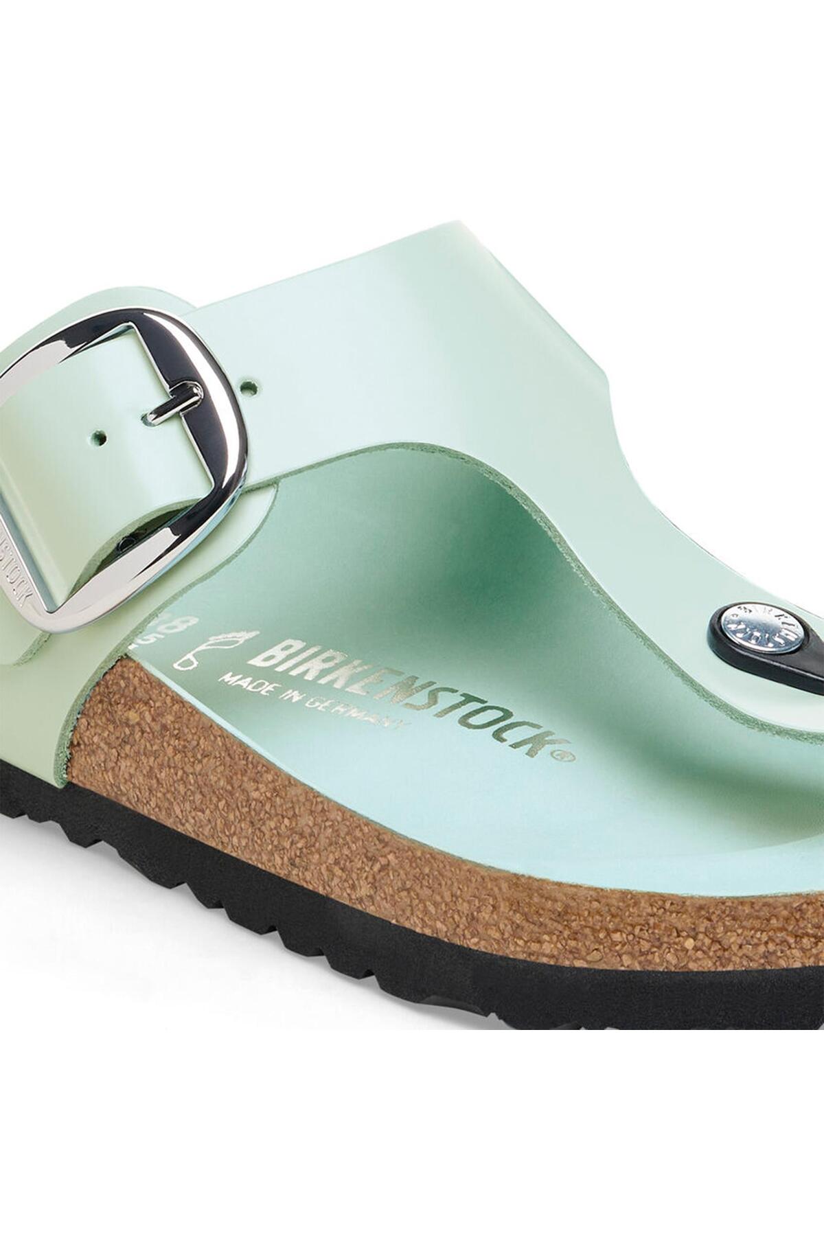 دمپایی بیرکن استاک زنانه چرم مصنوعی سبز         | Birkenstock 1026477 DE - تصویر 6