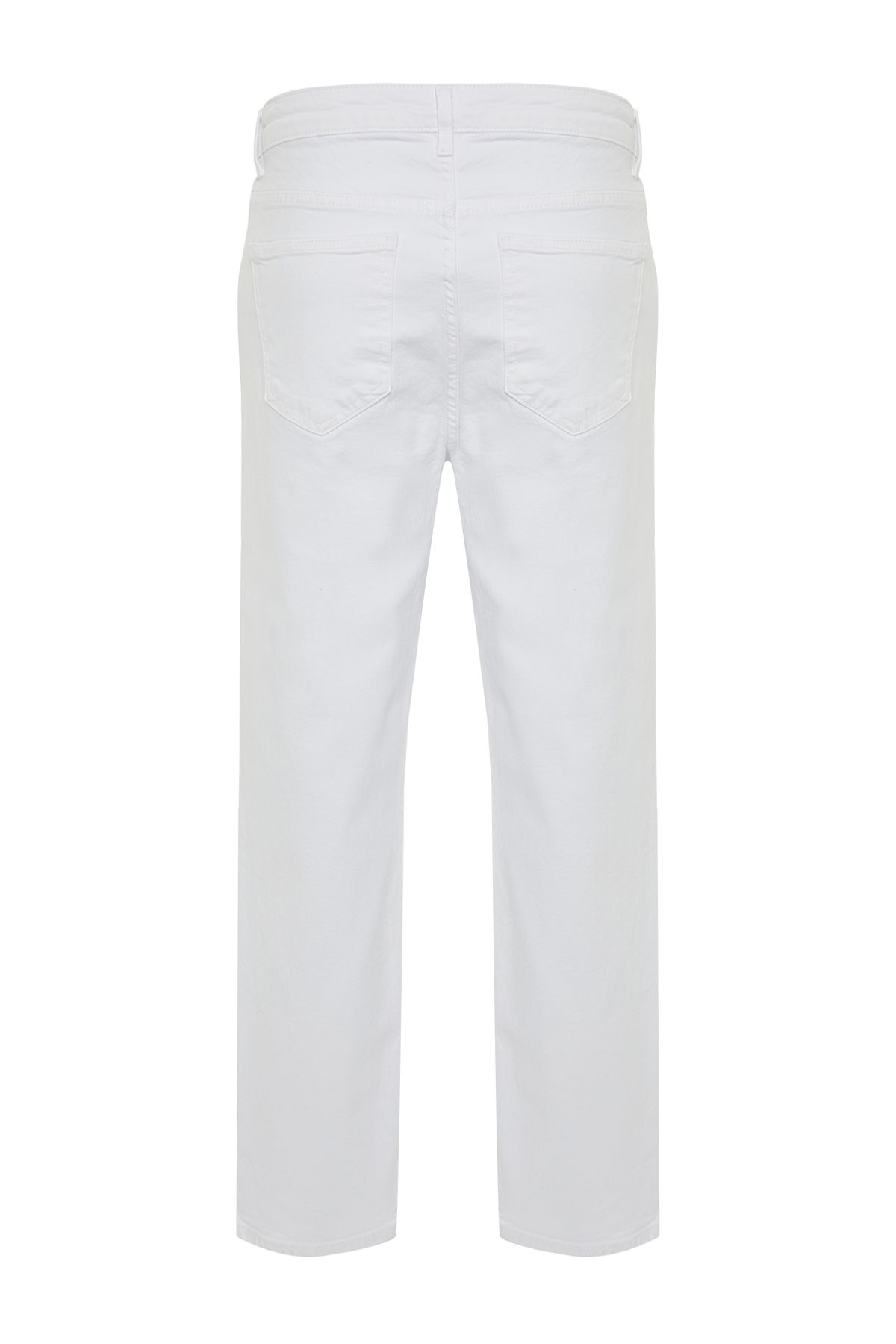 Trendyol Collection-90-es évek laza farmernadrágja - fehér baggy farmer TMNSS24JE00012 8