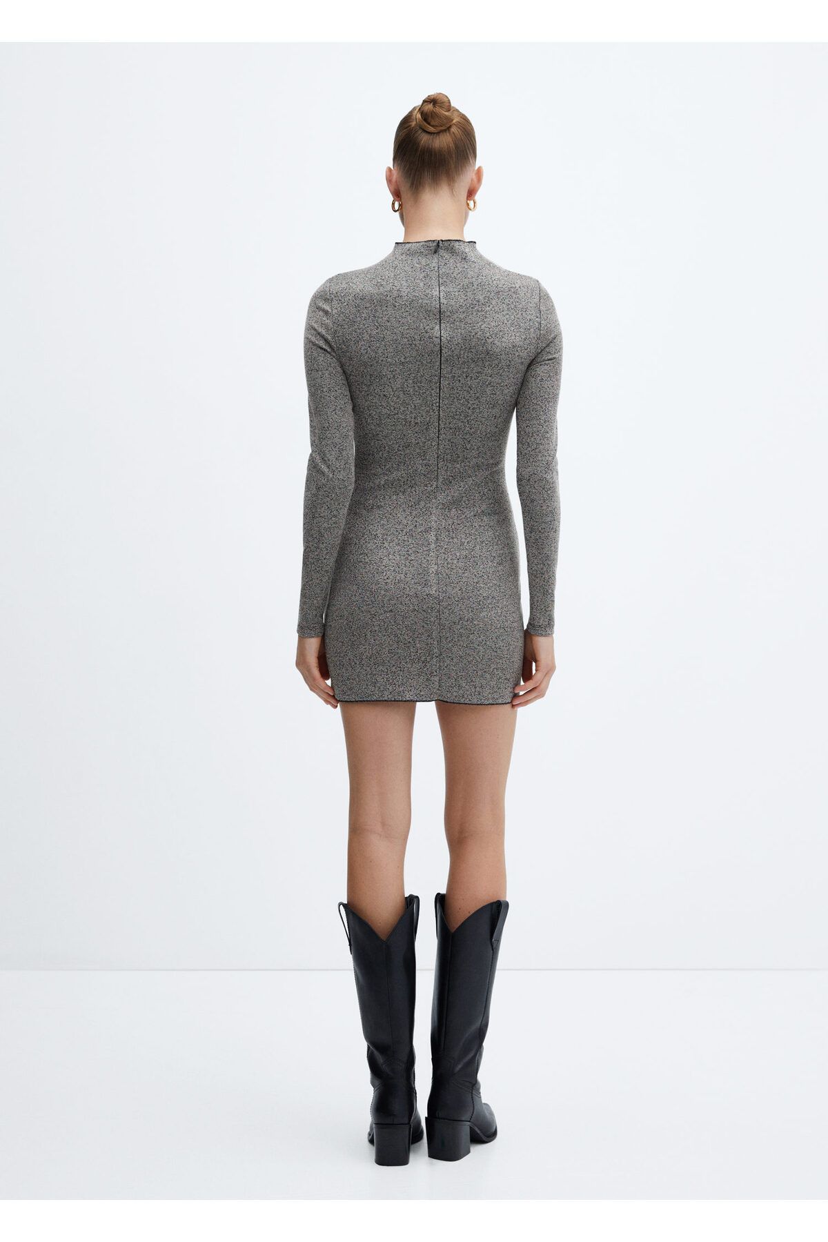 MANGO Woman-Gray Women's Dress57035798 7