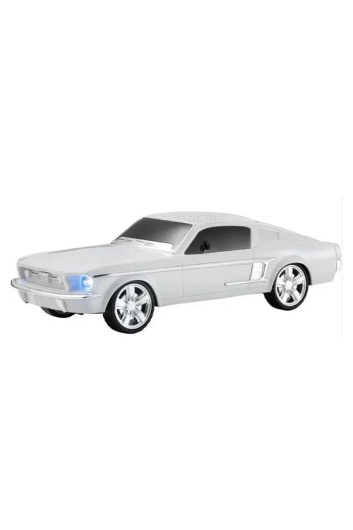 Klasik Mustang Model Araba Bluetooth Hoparlör Mp3 Müzikçalar Led Işıklı Şarjlı Speaker Beyaz #2