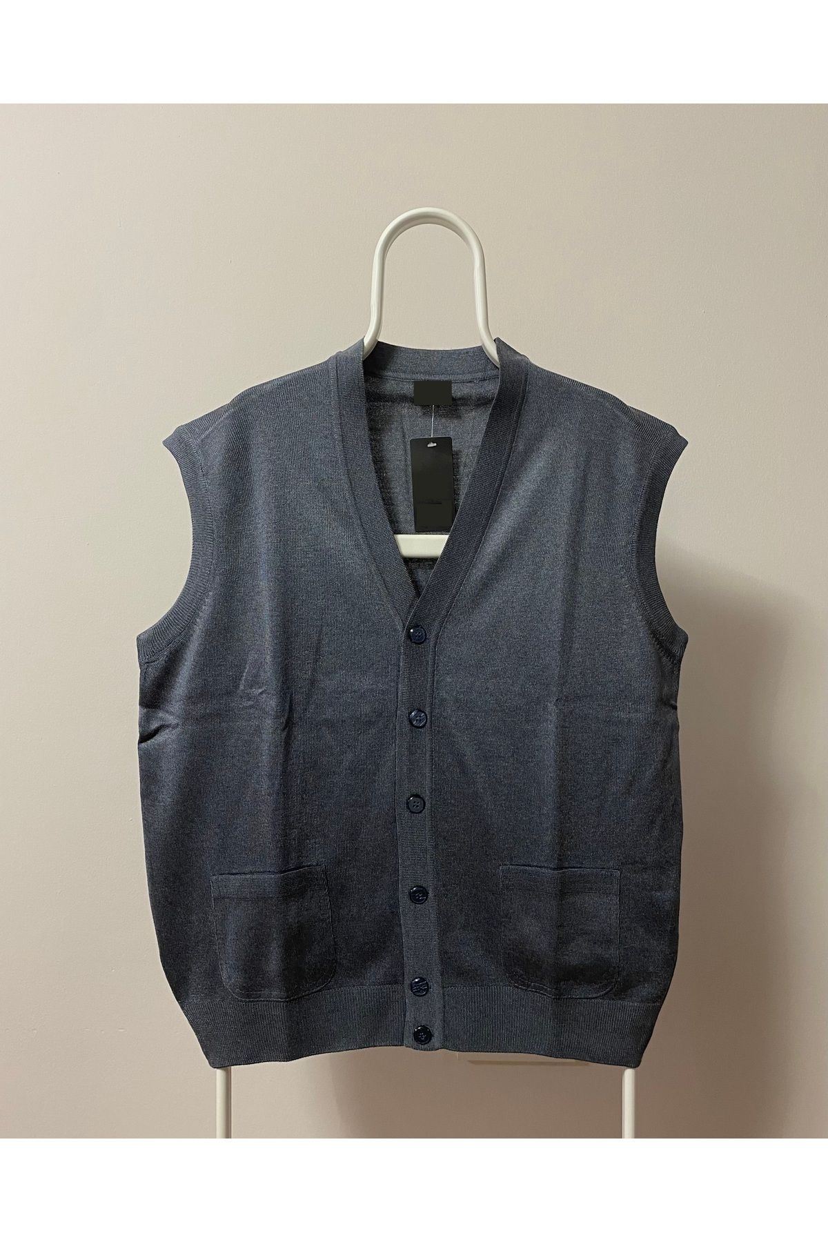 we are the best UYSALİDA Vestă Subțire De Tricotaje De Lână Pentru Bărbați - Özbarla Cu Nasturi Și Fără Pilule Masculin - L