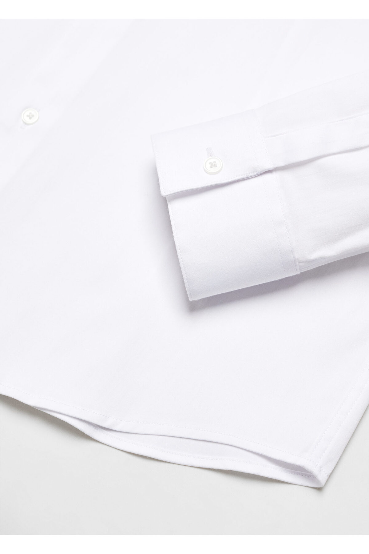 پیراهن مردانه سفید منگوMANGO Man | 67050268 اورجینال - تصویر 7