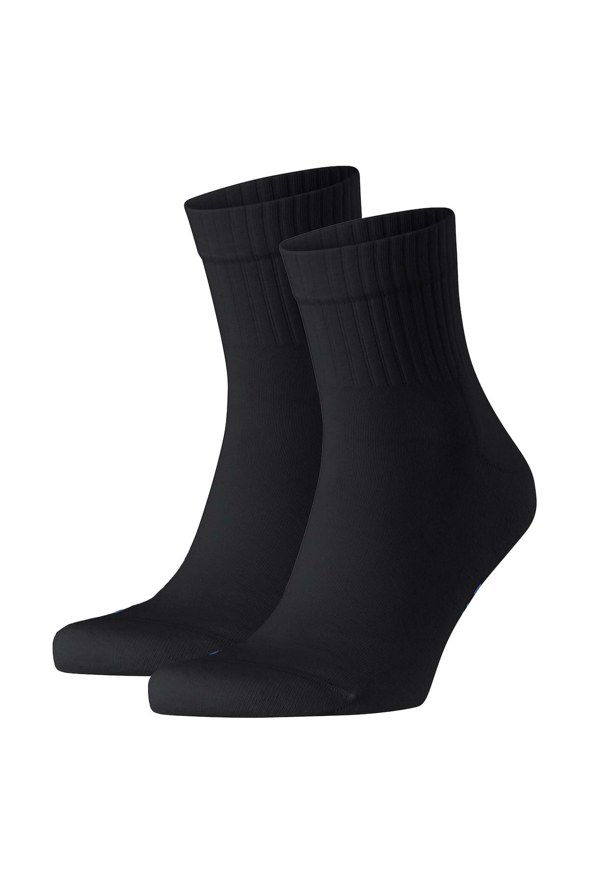 FALKE-Unisex Socken 2er Pack - Kurzsocken, Baumwollmischung, Run Rib, Bündchen, einfarbig 1