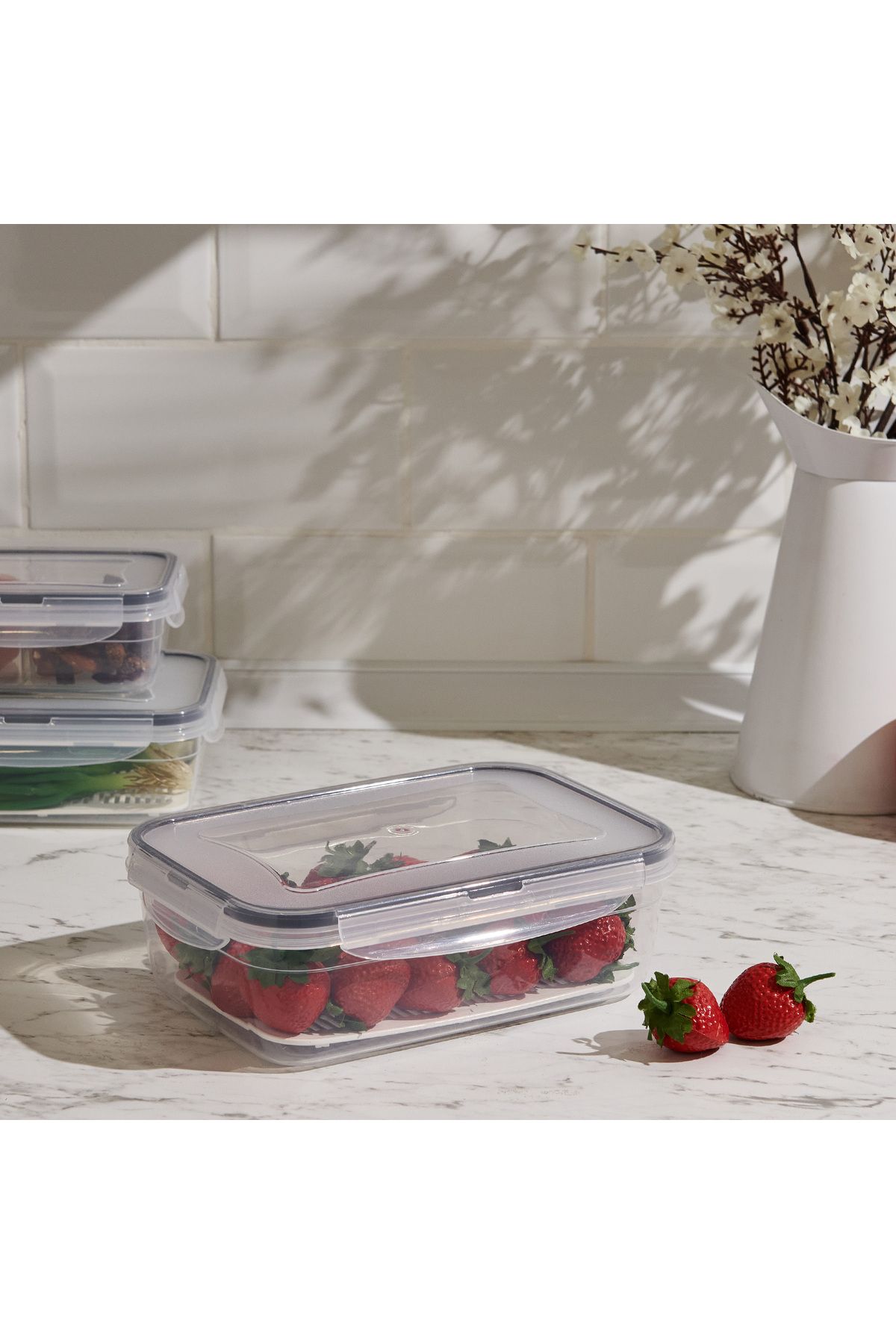 PlastArt-1.4 lt Fresh Box Rectangular Compartment Storage Container 2