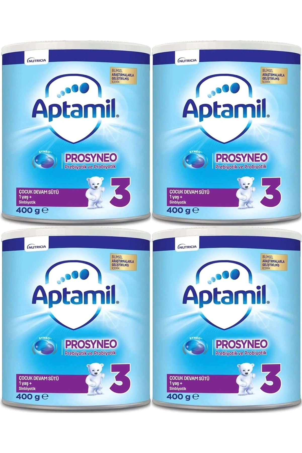 Aptamil Nutrıcıa Aptamil Prosyneo Bebek Sütü 400GR No:3 (1+ Yaş) (4 Lü Set)