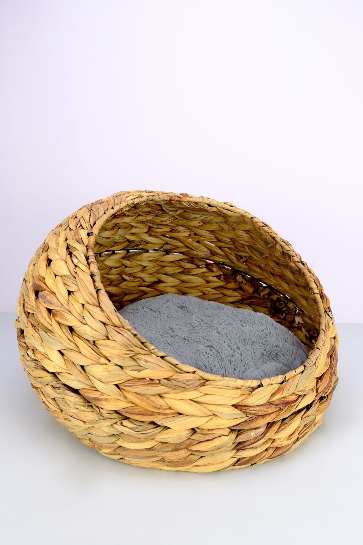 Digithome-Wicker Cat and Dog Bed with Inner Cushion 48 Cm Brown - CL-4034 C1-1-121 6