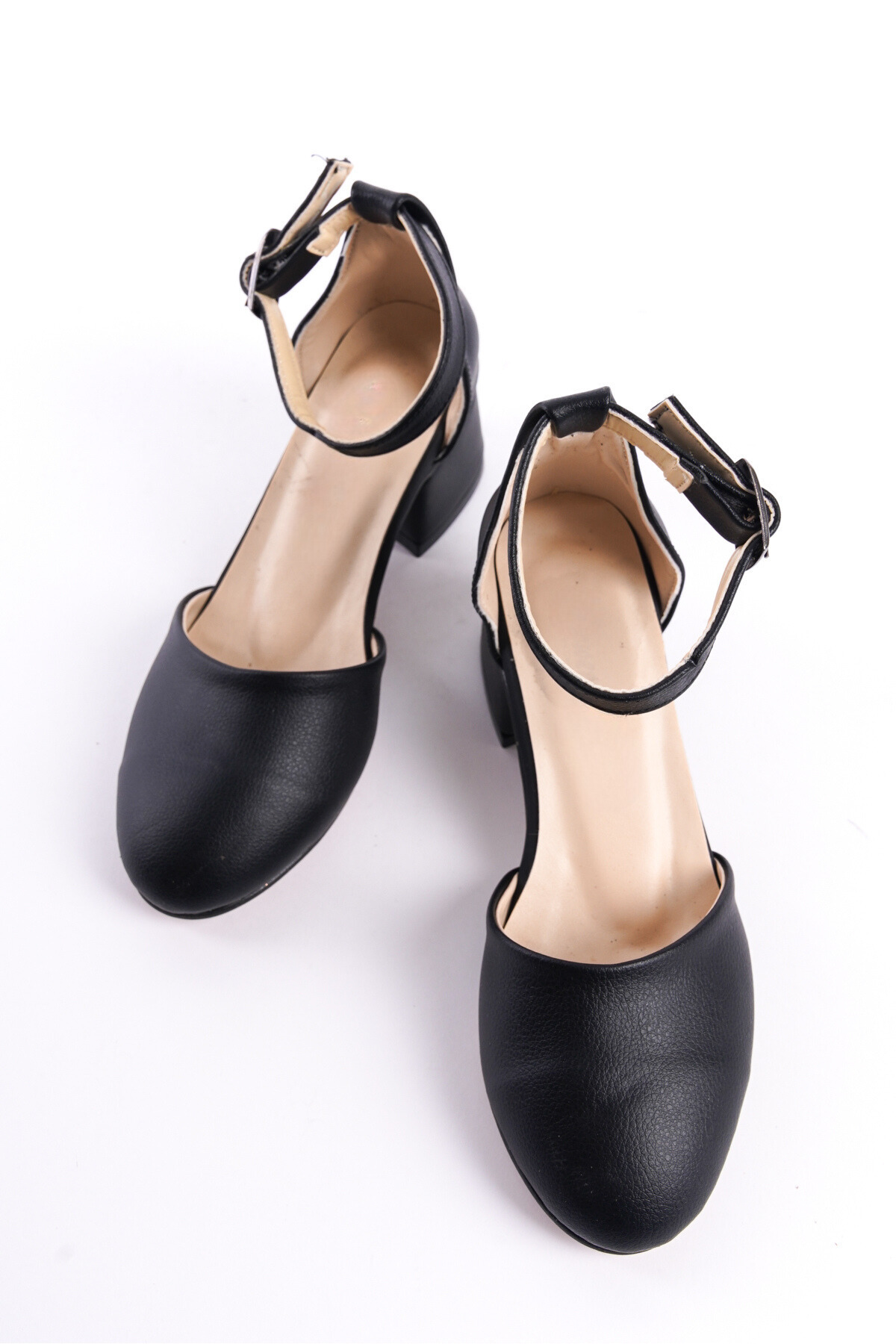 Black Skin Girls' High Heels