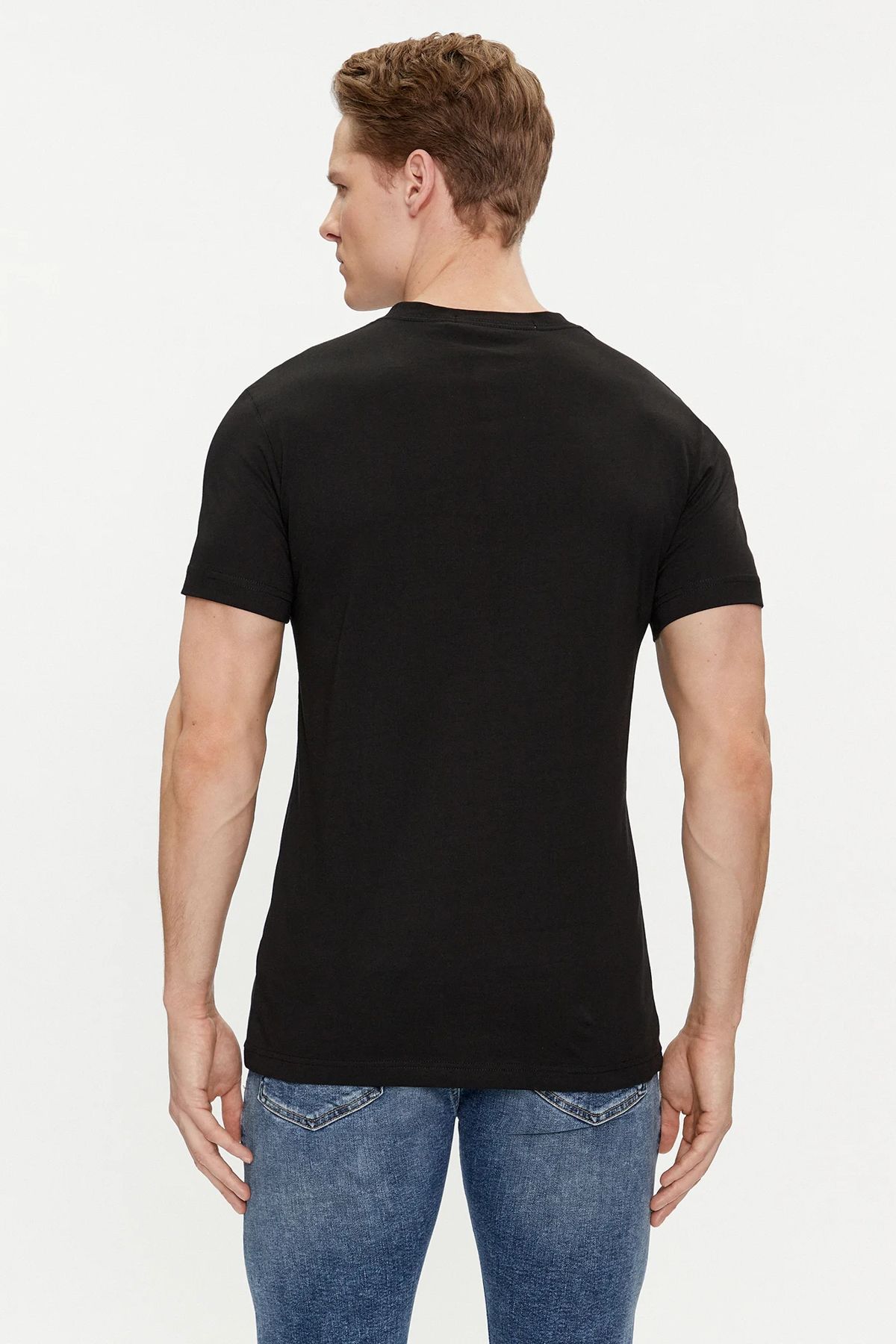 تی شرت مشکی مردانه آستین کوتاه پنبه پیراهن سیاه J30J325204 beh Calvin Klein