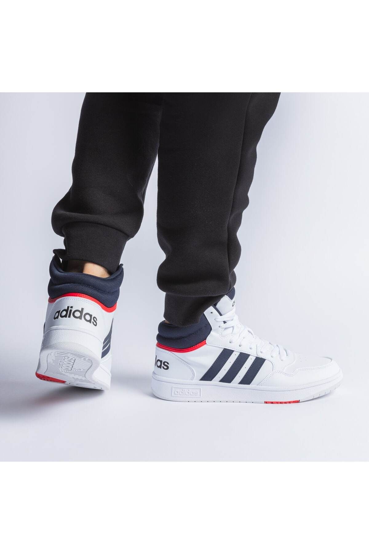 Hoops 3.0 Mid Casual Shoes Sports White adidas