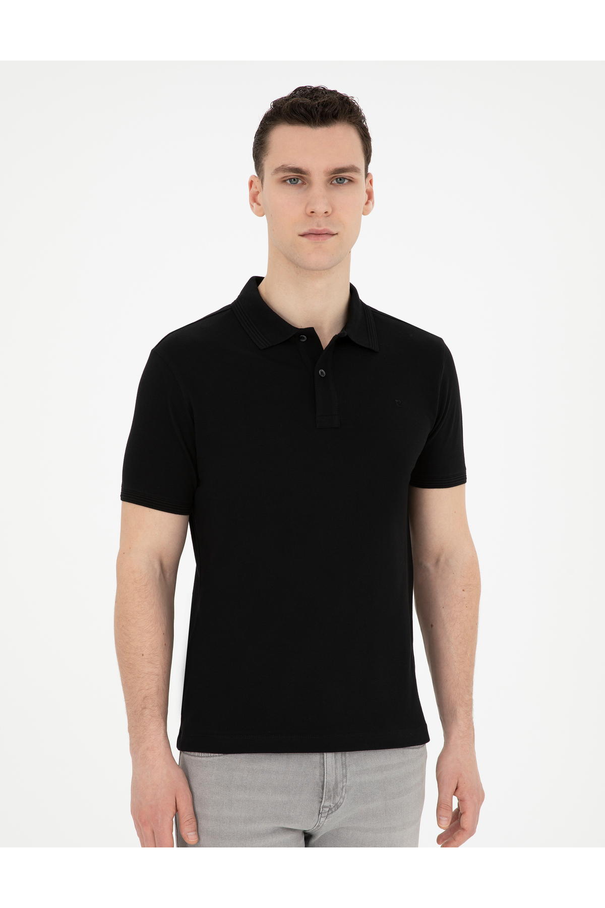 پولوشرت مردانه راسته آستین کوتاه | پیر کاردین Pierre Cardin G021GL011.000.1822564 - تصویر 3