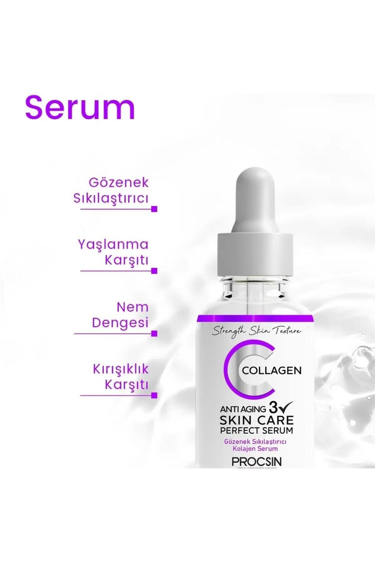 PROCSIN-Vitamin C and PROCSIN Hyaluronic Acid - Brightening and Intensive Moisturizing Serum 20 ML 3