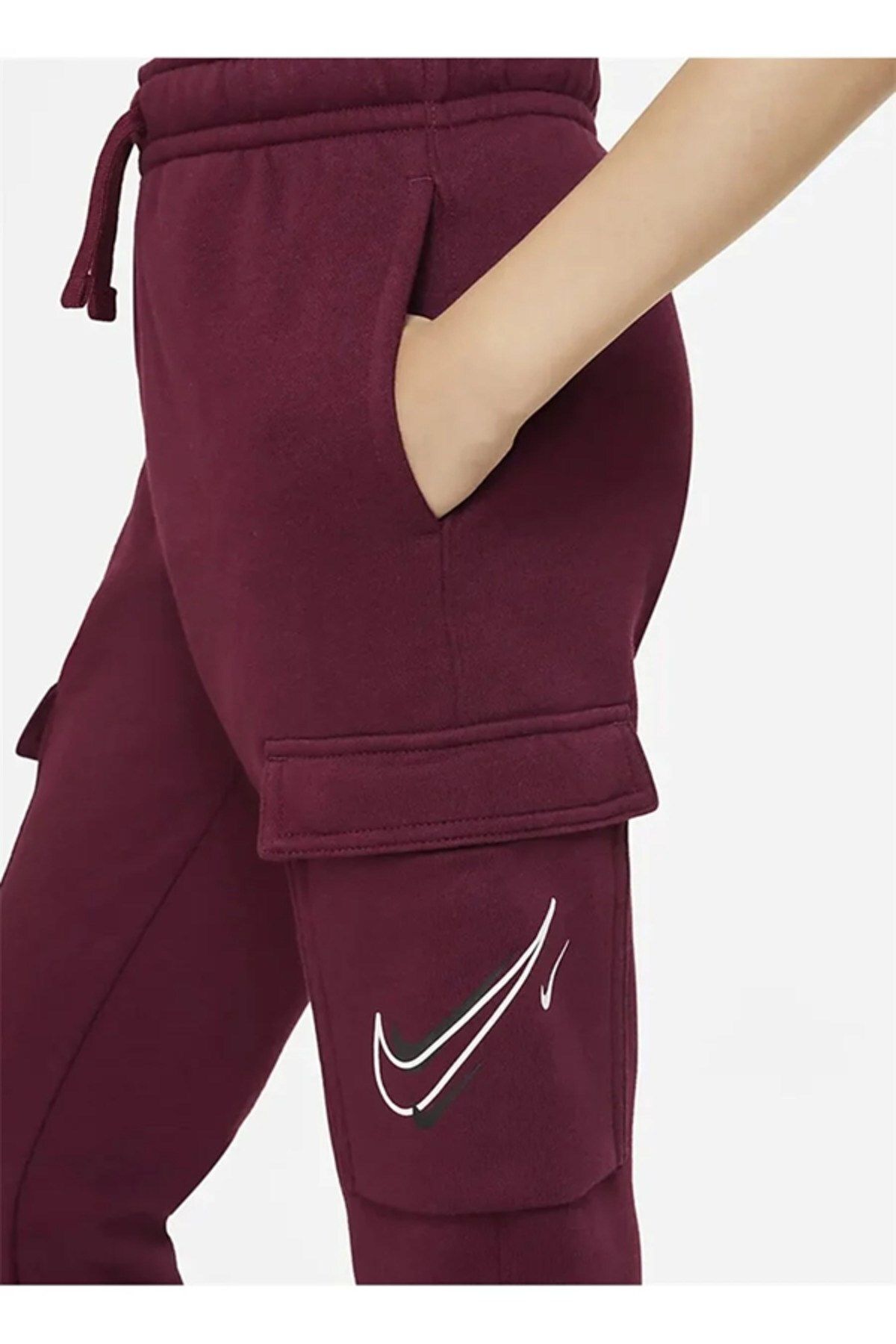 Nike-Burgundy pocketed Sweatpants DX2299-638 CARGO PANT 2