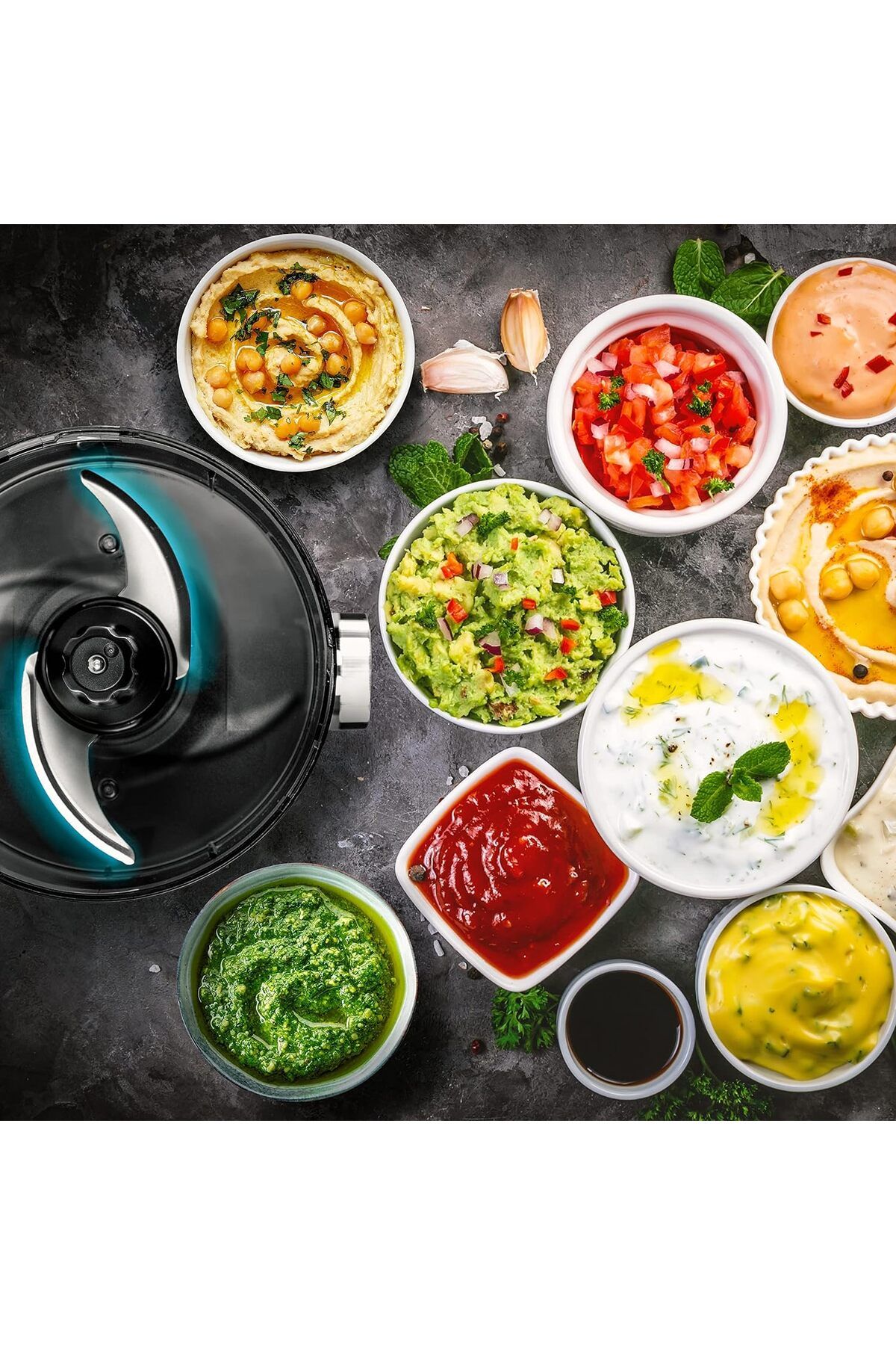Duronic-Mini Food Processor - 2 in 1, Fast and Comprehensive Practical Embroidered Solution 5