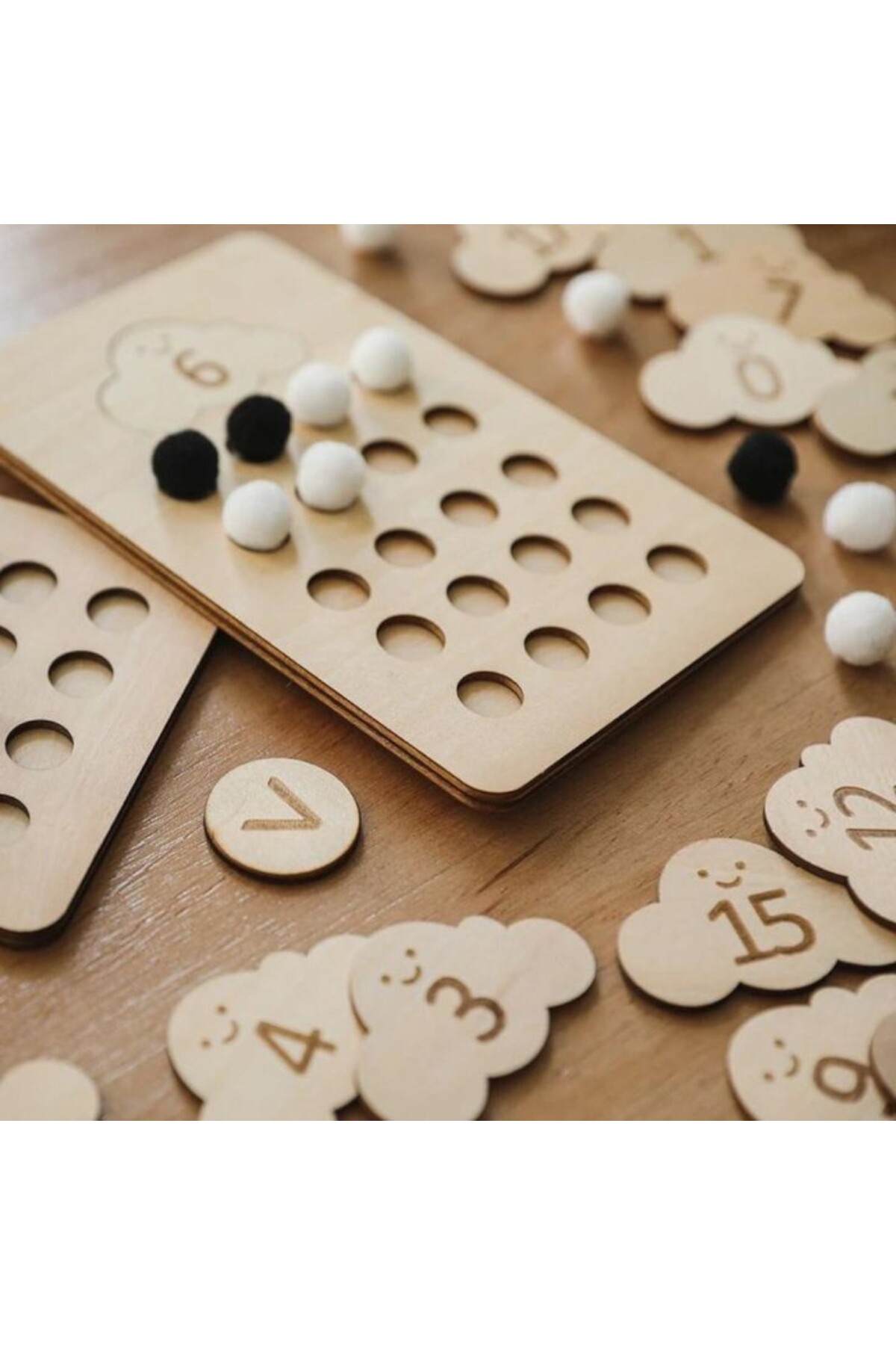 WoodStory Montessori Ahşap Eğitici Sayı Tahtası, Öğrenme, Sayma, Matematik fotoğrafı 3 (önizleme)