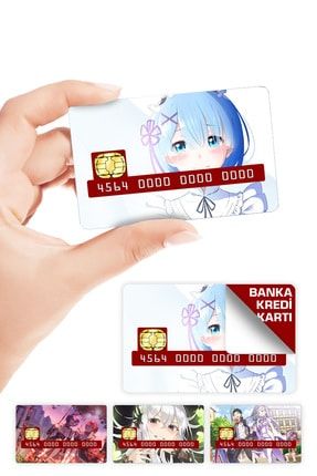 Re Zero Kredi Kartı Kaplama Sticker 4 Adet TYC00172504424