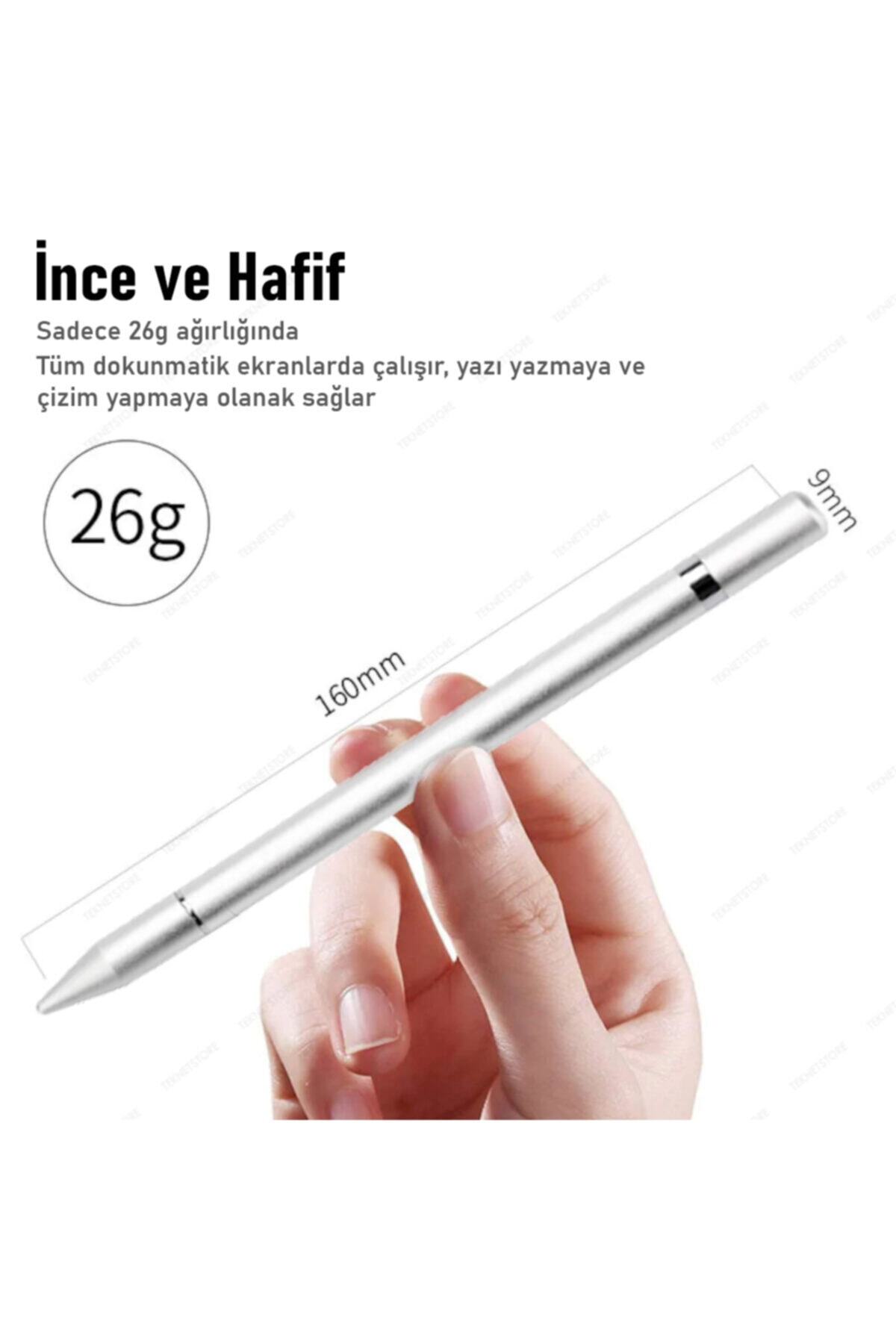 Dokunmatik Kalem Tüm Cihazlara Uyumlu Tablet Telefon Çizim & Yazı Kalemi 2 In 1 Disk Uçlu 6