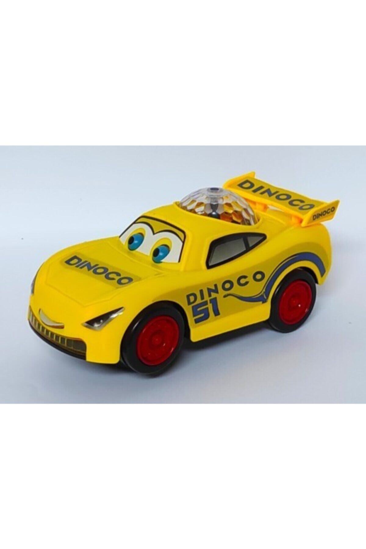 Brother Toys Pilli Müzikli Cars Şimşek Mcquinn Dinoco 51, Dil Çıkaran Disco Işıklı Araba fotoğrafı 2 (önizleme)