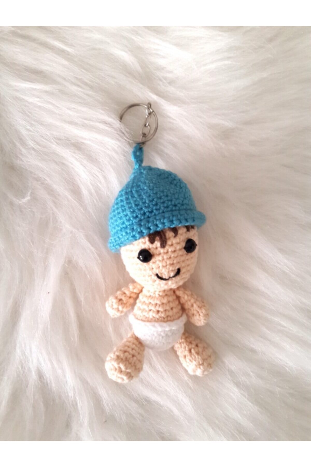 Maskot Sevimli Bebe Amigurumi Organik Anahtarlık Oyuncak