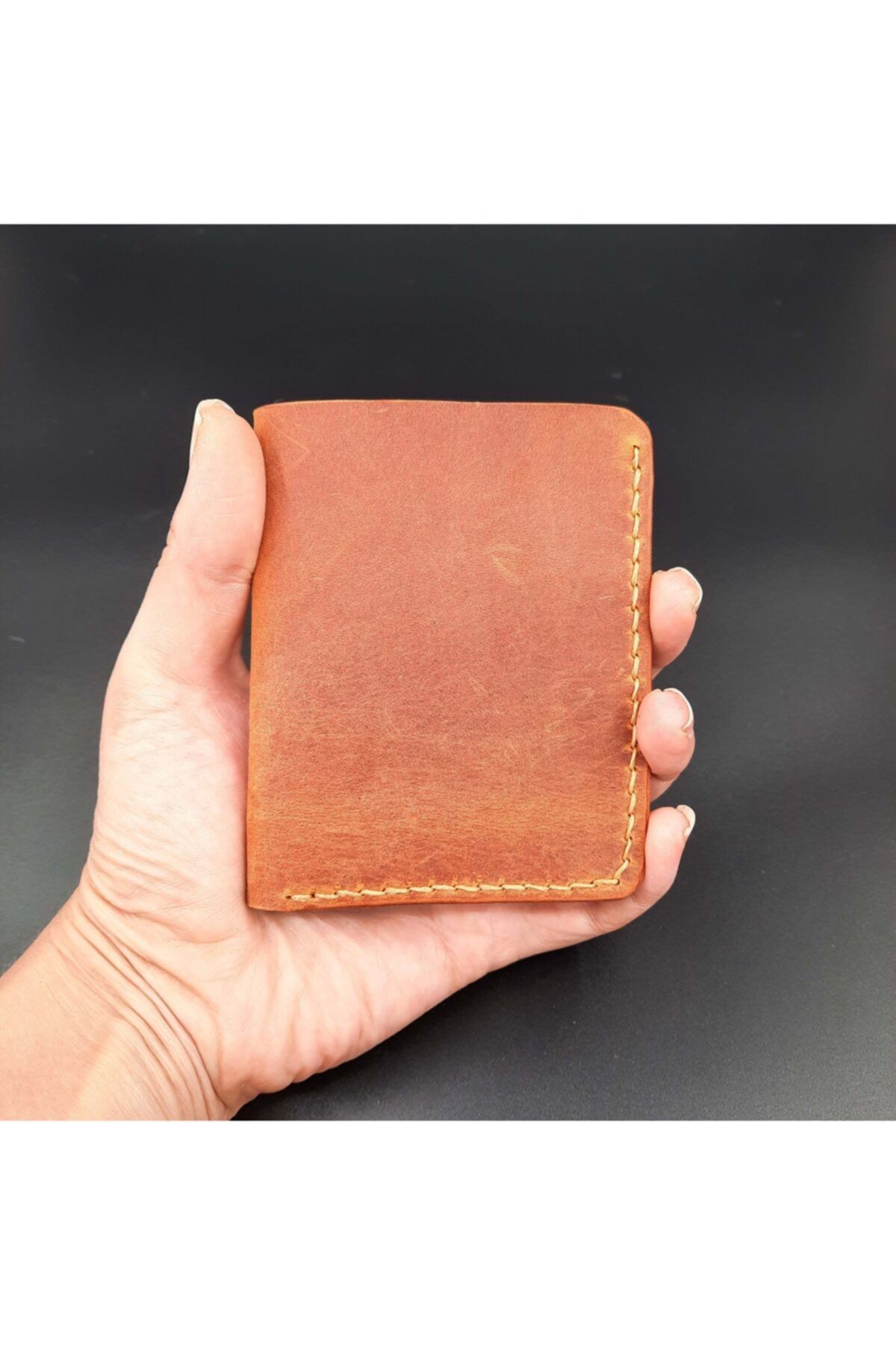 Idmon El Yapımı Deri Cüzdan Taba