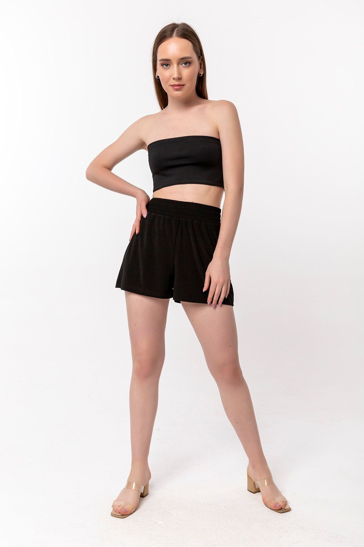 Laranor-Elastic Waist Shorts 3