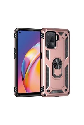 Nihcase Reno 5 Lite Kılıf Vega Yüzüklü Tank Silikon Rose Gold 691933456