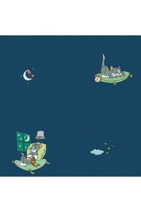 8941 Serıe | Tom And Jerry Cartoon Characters Duvar Kağıdı (8941-2 : Mavi, Koyu) 160711