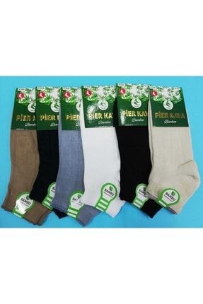 Pier Kaya Erkek Premıum 6 Lı Paket Lüx Kısa Bambu Spor Çorap erkekpatiklüx