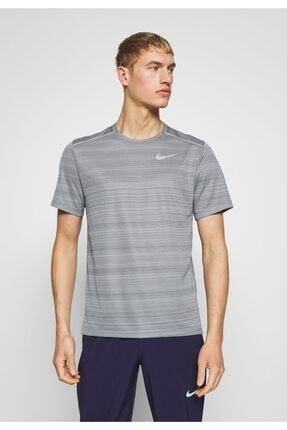 Erkek Tişört Gri- Dri-fıt Miler T-shirt Light Grey Cu0326-059 CU0326-059