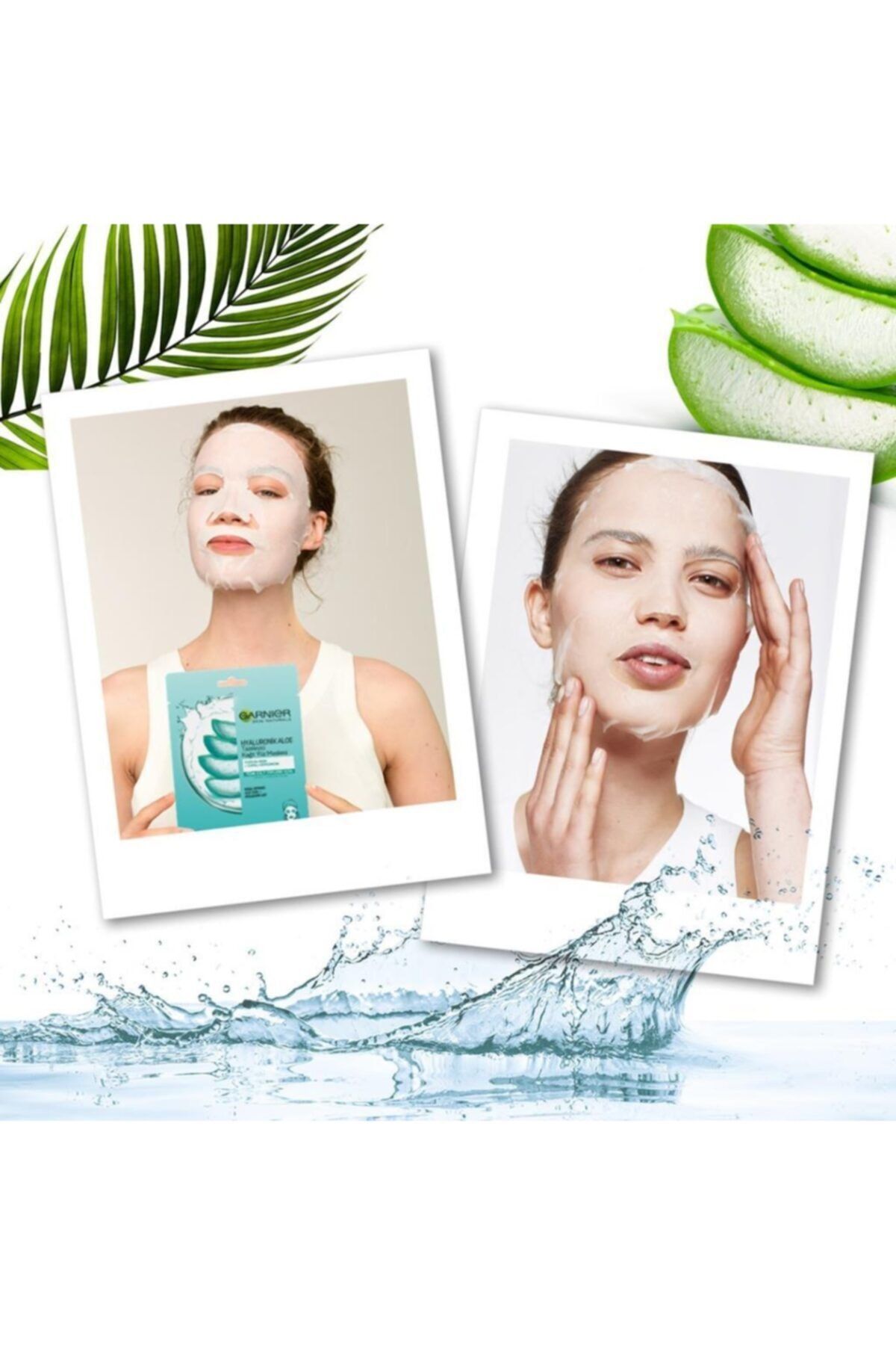 ماسک صورت کاغذی با طراوت هیالورونیک آلوئه Garnier