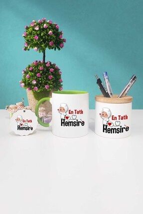 En Tatlı Hemşire-2- Yeşil Kupa Bardak Kalemlik Anahtarlık HDZAKK0090HM77700053