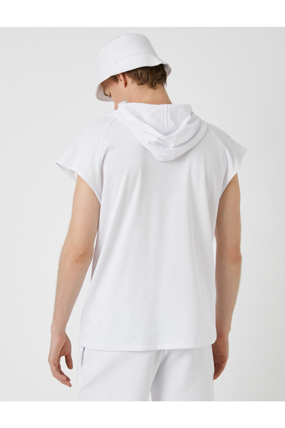 تیشرت مردانه سفید کوتون | 1YAM13711HK اورجینال - تصویر 4