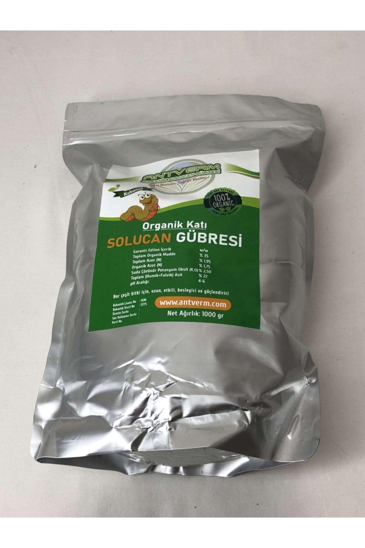 Bahçe Bitkileri Bakla bezelye bamya biber için solucan Gübresi 1 kg
